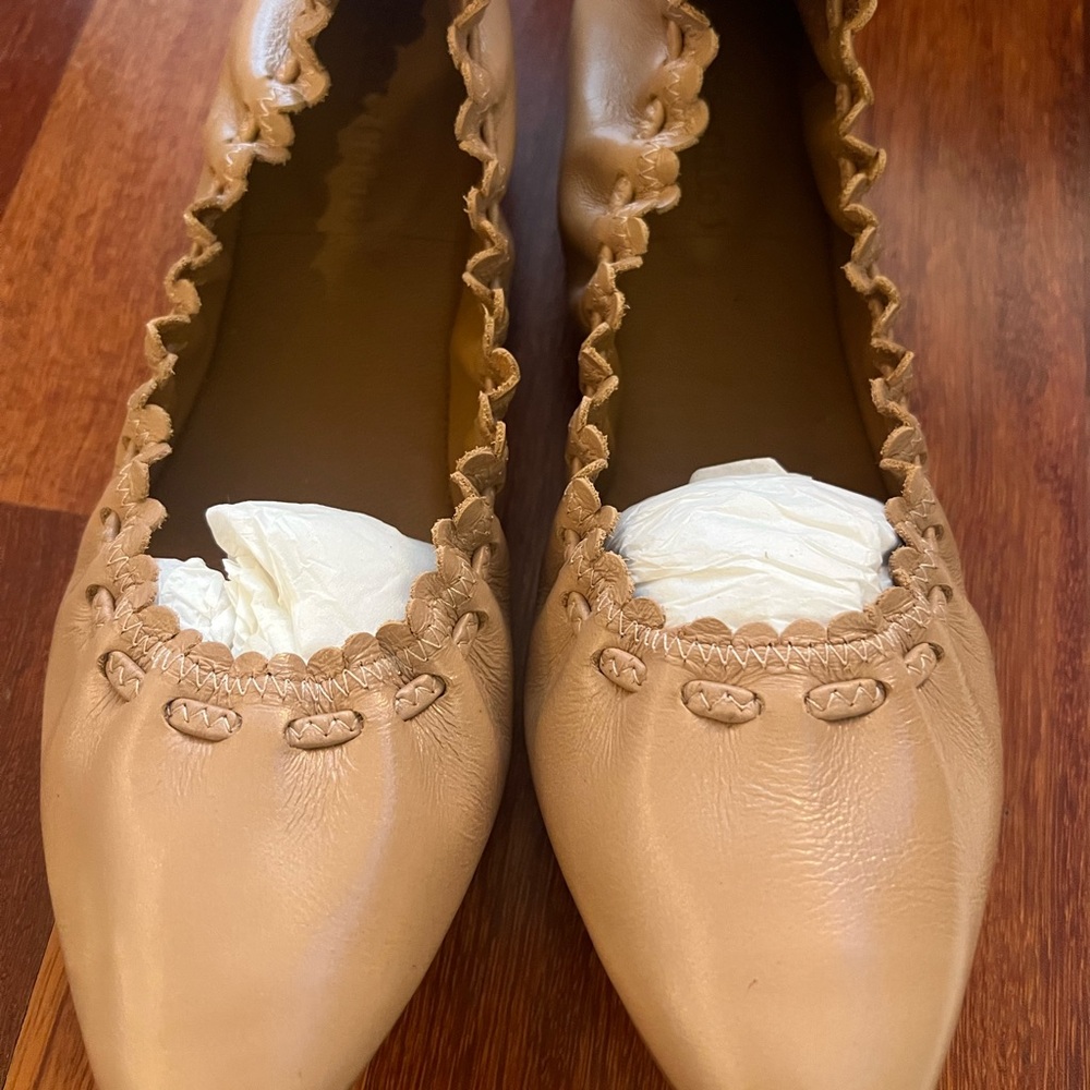 See By Chloe Tan Leather Flats